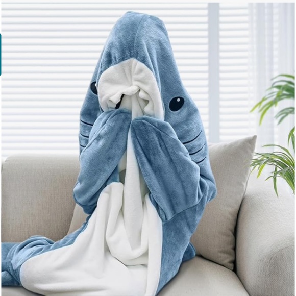 Shark Blanket Onesie in Blue - Picture 7 of 7